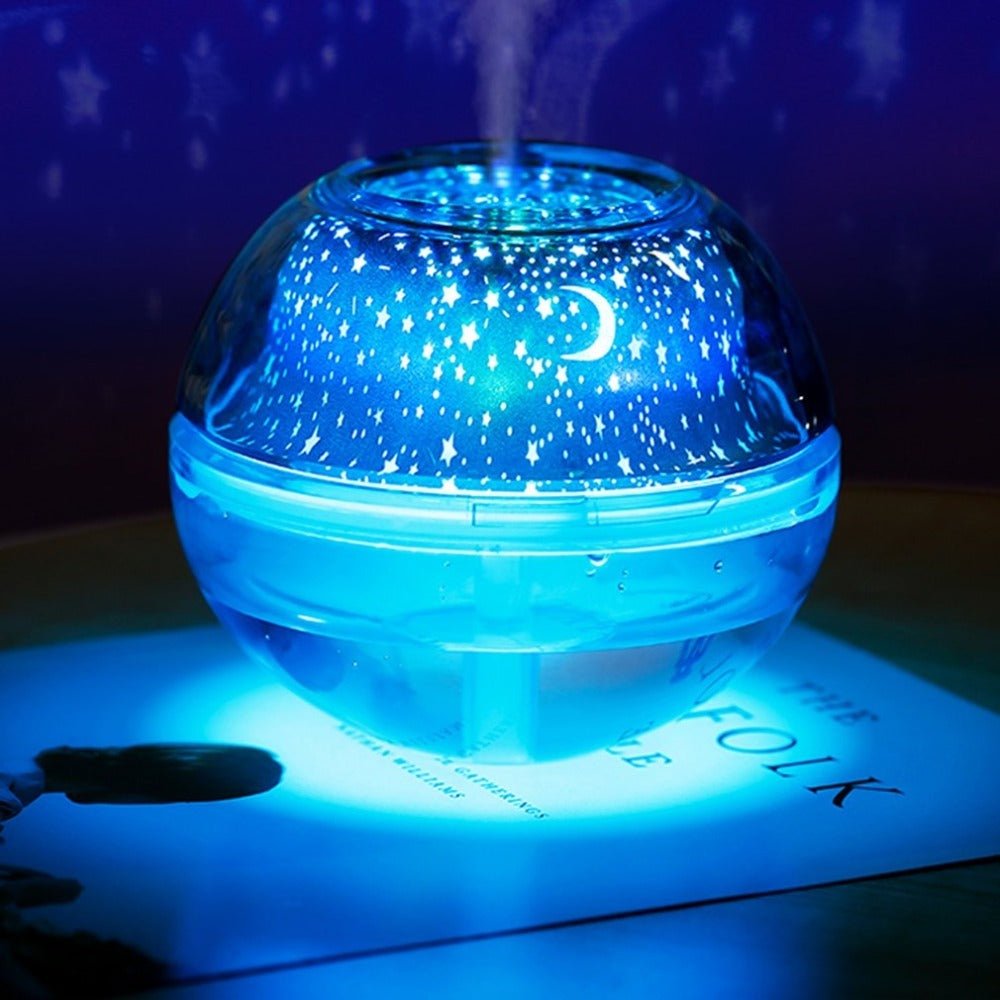 Essential Oil Diffuser LED Projector Light Crystal Night Lamp