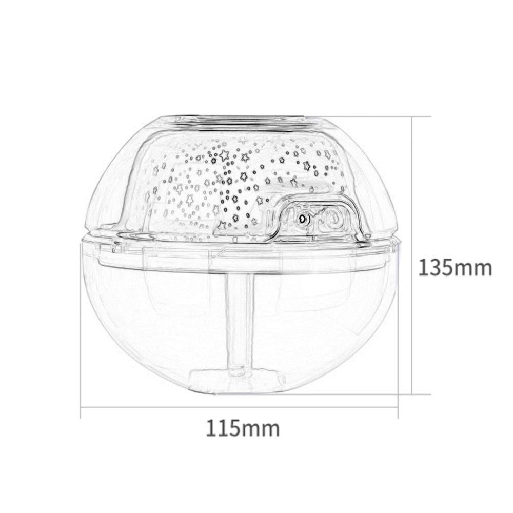 Essential Oil Diffuser LED Projector Light Crystal Night Lamp